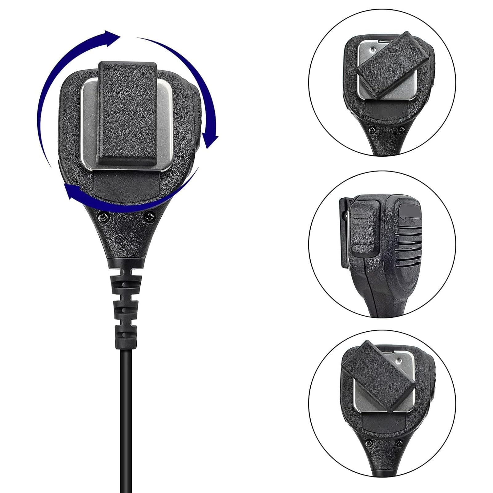 Micrófono de Altavoz Remoto PMMN4076A, Micrófono de Hombro con Conector de Audio de 3,5 mm para Radios Portátiles