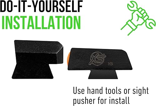 Miniatura 6 de XS SIGHTS R3D Tritio - Mira nocturna para pistolas S&W M&P, Sig, Canik, Taurus y HK, tritio delantero y trasero que brilla en la oscuridad para