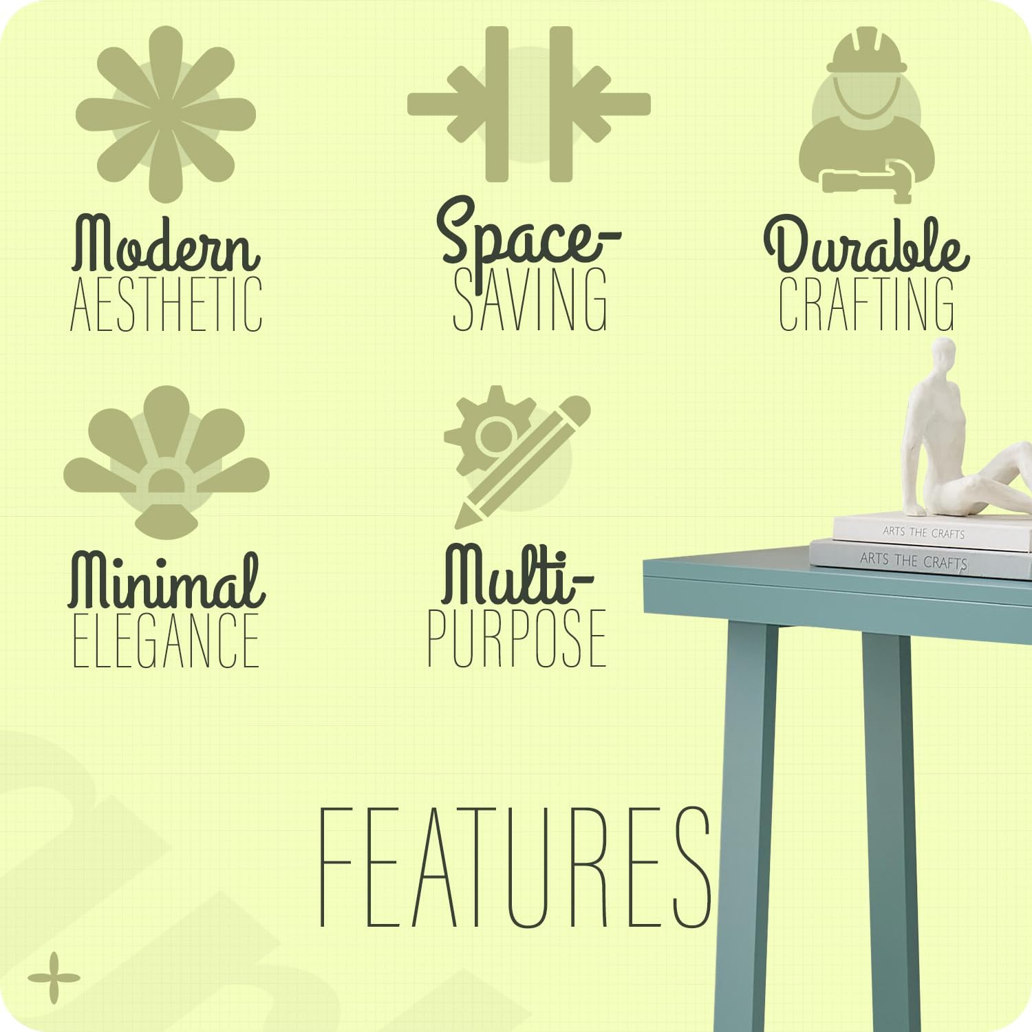 Kings Brand Furniture Claude Narrow Console Table, 36-Inch Wood Entryway Table for Hallway, Living Room or Behind Sofa, Modern Accent Sofa Table for Foyer, Space Saving Design (Teal)