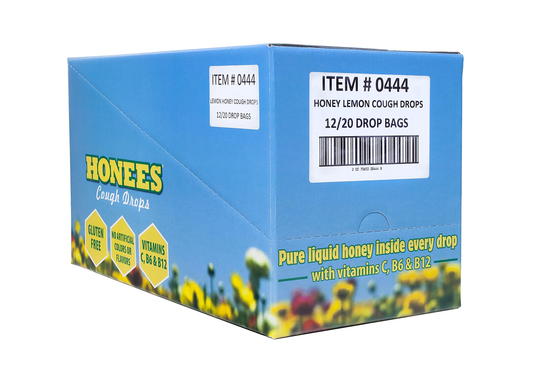 Honey Lemon Cough Drop Candy Bag - Display Tray -- 240 per case. by Honees – Yellow, Pack of 240