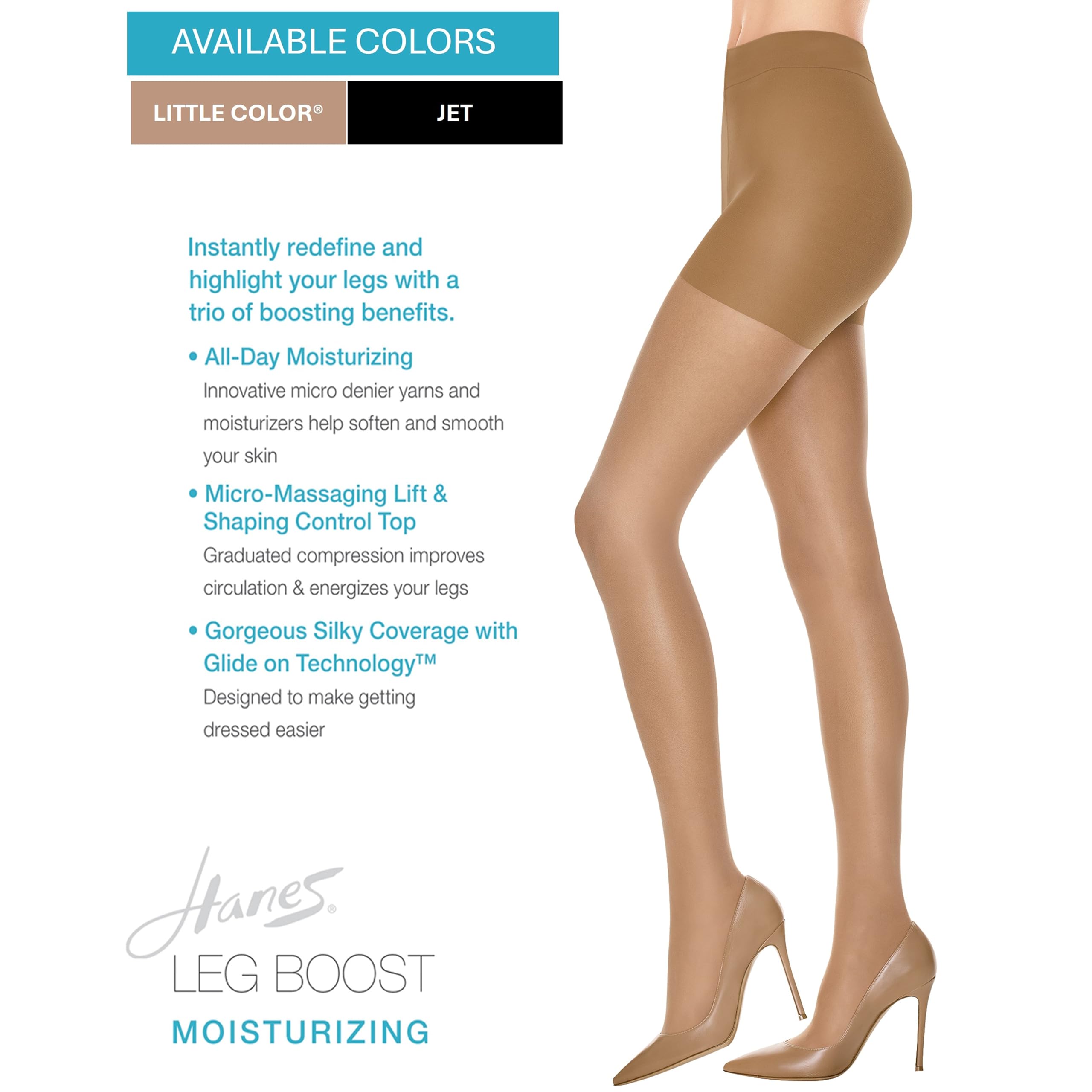 Hanes Women's Leg Boost Moisturizing