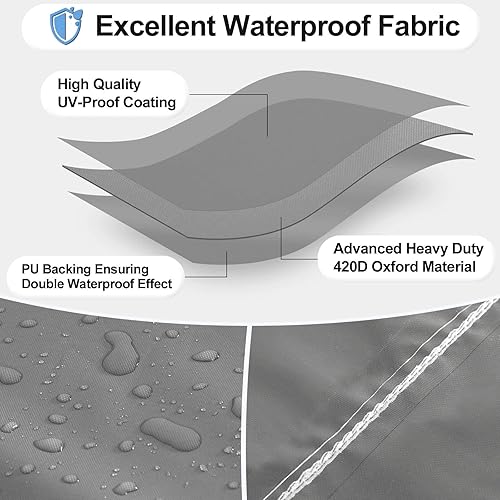 Miniatura 12 de OutdoorLines Cubierta impermeable para parrilla de barbacoa resistente – Cubiertas universales para parrilla de barbacoa resistentes a los rayos UV