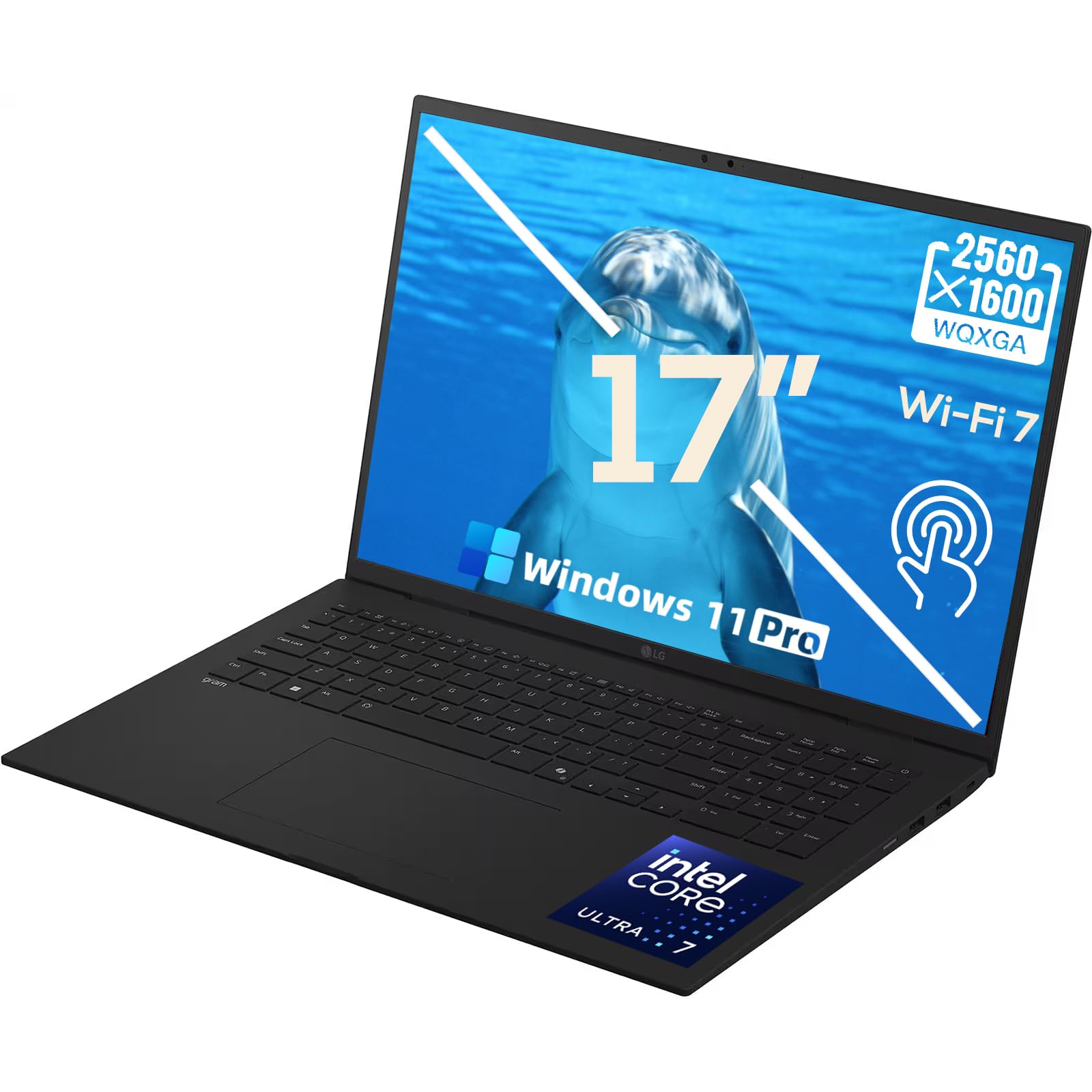 gram 17-inch Precision Business Laptop – 2.5K WQXGA Touchscreen Display, Copilot+ PC, Intel Ultra 7 258V, 32 GB LPDDR5X RAM, 4 TB SSD, Wi-Fi 7, 23hr Battery Life, Intel Arc Graphics, Windows 11 Pro