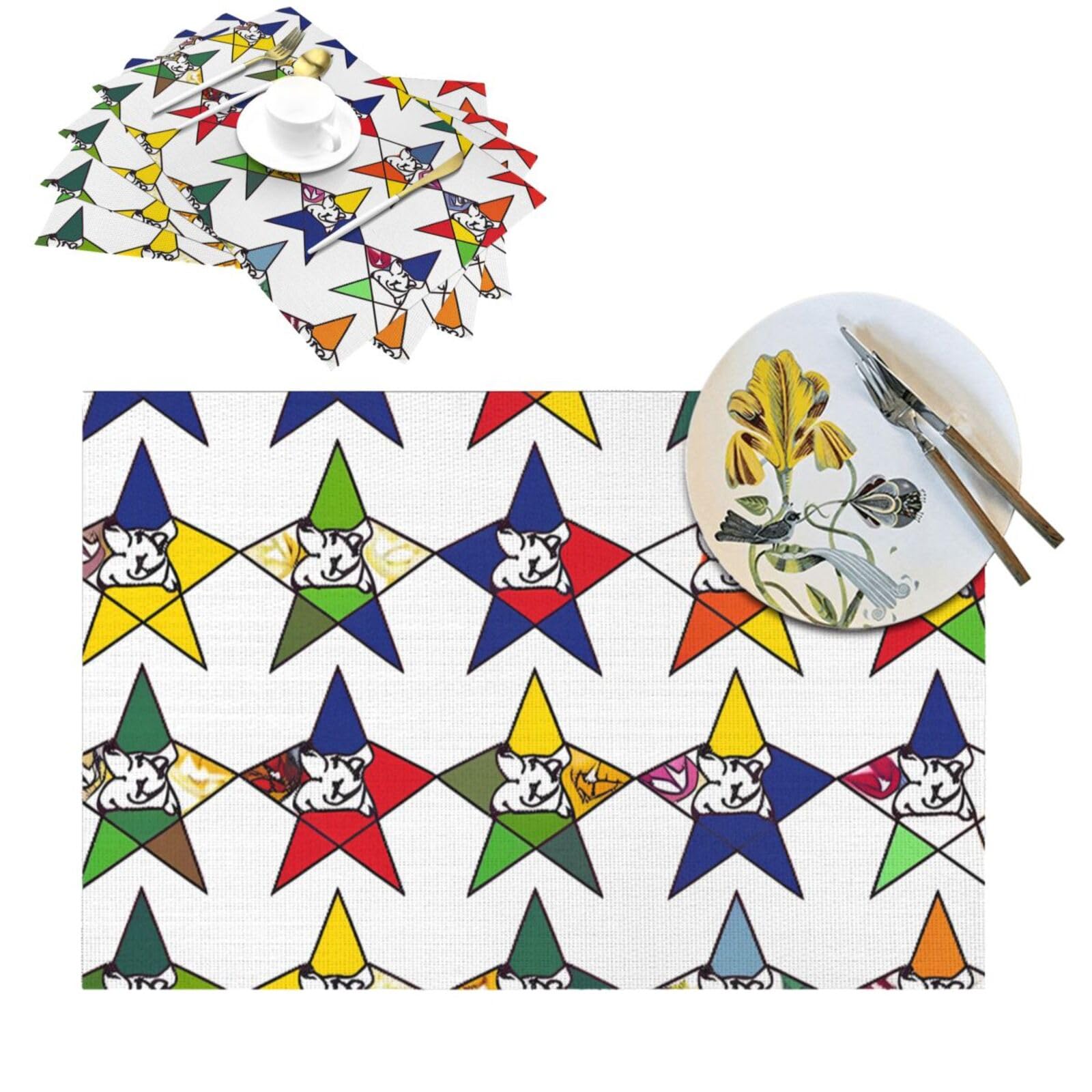 Sets de table étoiles orientales en PVC de qualité supérieure - Design et élégance