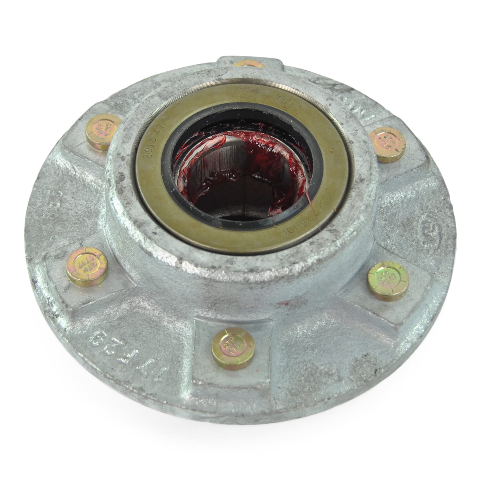 Sturdy Built Pre Greased Trailer Hub Galvanized 6 Lug for 5200lb Trailer Axle