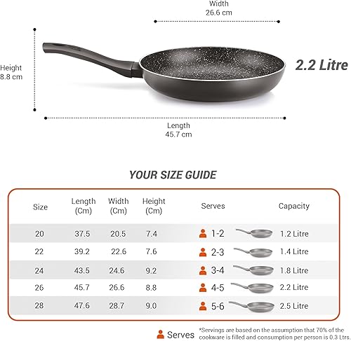 Miniatura 10 de Sartén antiadherente MILTON de 8 pulgadas con tapa. Sartén grande para tortilla de huevo, panqueques. Sartén de fondo plano para utensilios de