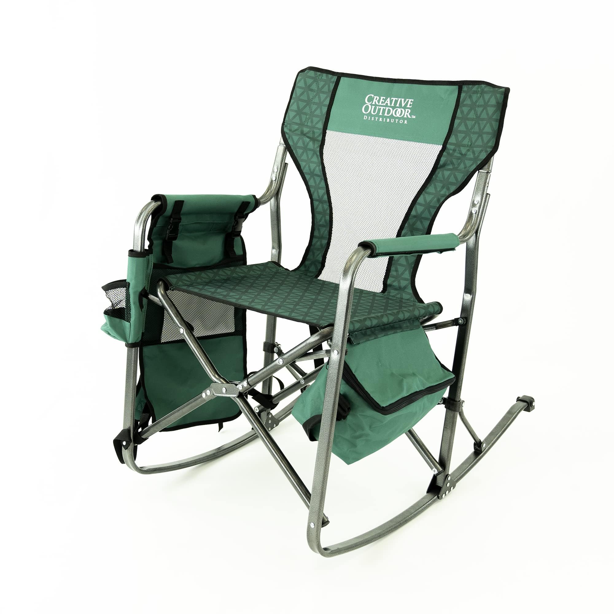 Creative Outdoor Collapsible Folding Rocking Director Chair | Camping Picnic Beach & Patio
