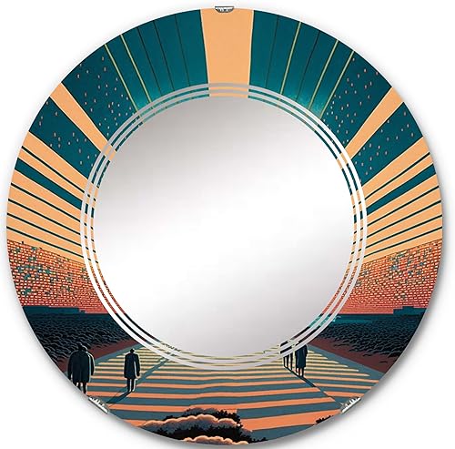 Miniatura 6 de DesignQ Souls Walking Toward The Ocean Light I - Espejo de tocador, espejos de baño, espejos de pared para sala de estar, dormitorio, espejo