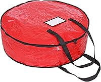 Vista 9 de ProPik Bolsa de almacenamiento de corona de Navidad de 36 pulgadas Contenedor de guirnalda de vacaciones con material resistente a desgarros Con