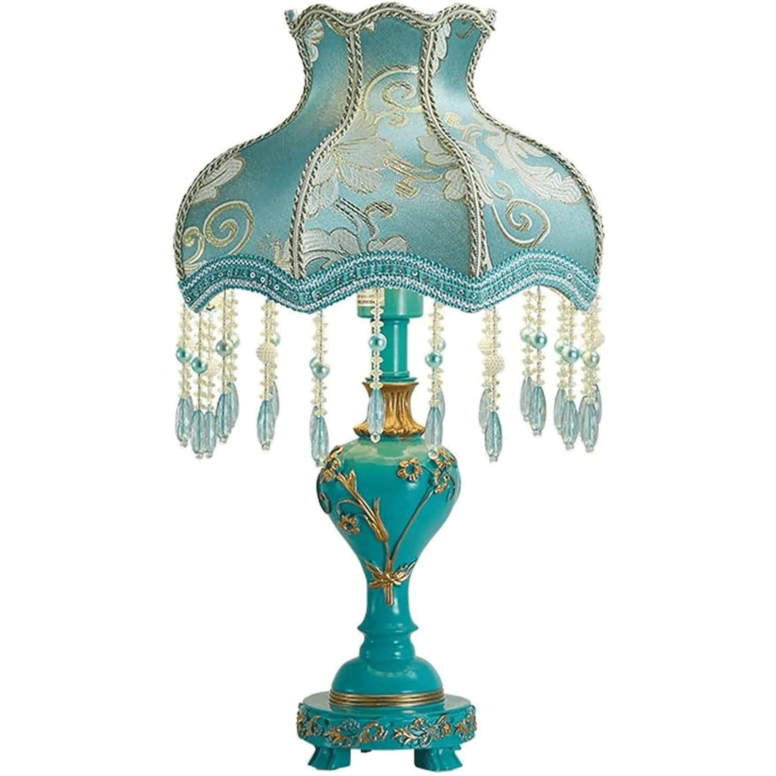 SGKOMN Desk Lighting Luxurious Resin Table Lamp Fashion Exquisite Desk Lamp Fashion Elegant Classical Bedside Lamps Modern Decoration Work Lamp