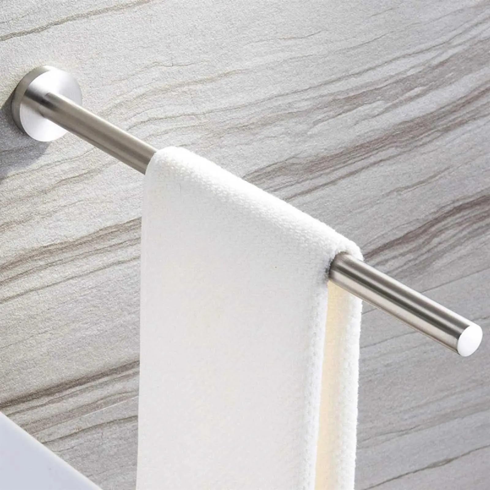 Toallero 40.2cm Towel Racks Bathroom Hardware Sliver 304 Stainless Steel Towel Holder Bathroom para BañO Y Cocina(Two)