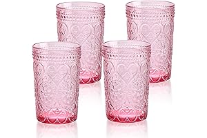 Vintage Pink Glass Cup Set - A touch of nostalgia for your modern home