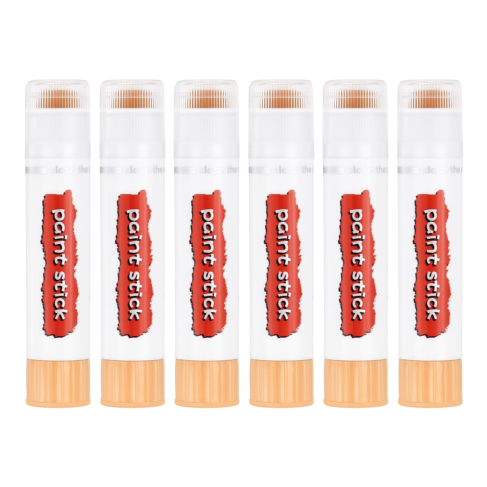 PATIKIL Solid Tempera Paints, 6 Pcs Washable Quick Drying Paint Sticks Paint Pens for Artists Beginners Art Supplies, Beige