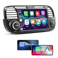Moobsnry Autoradio per Fiat 500 2007-2015, CarPlay Wireless Android Auto