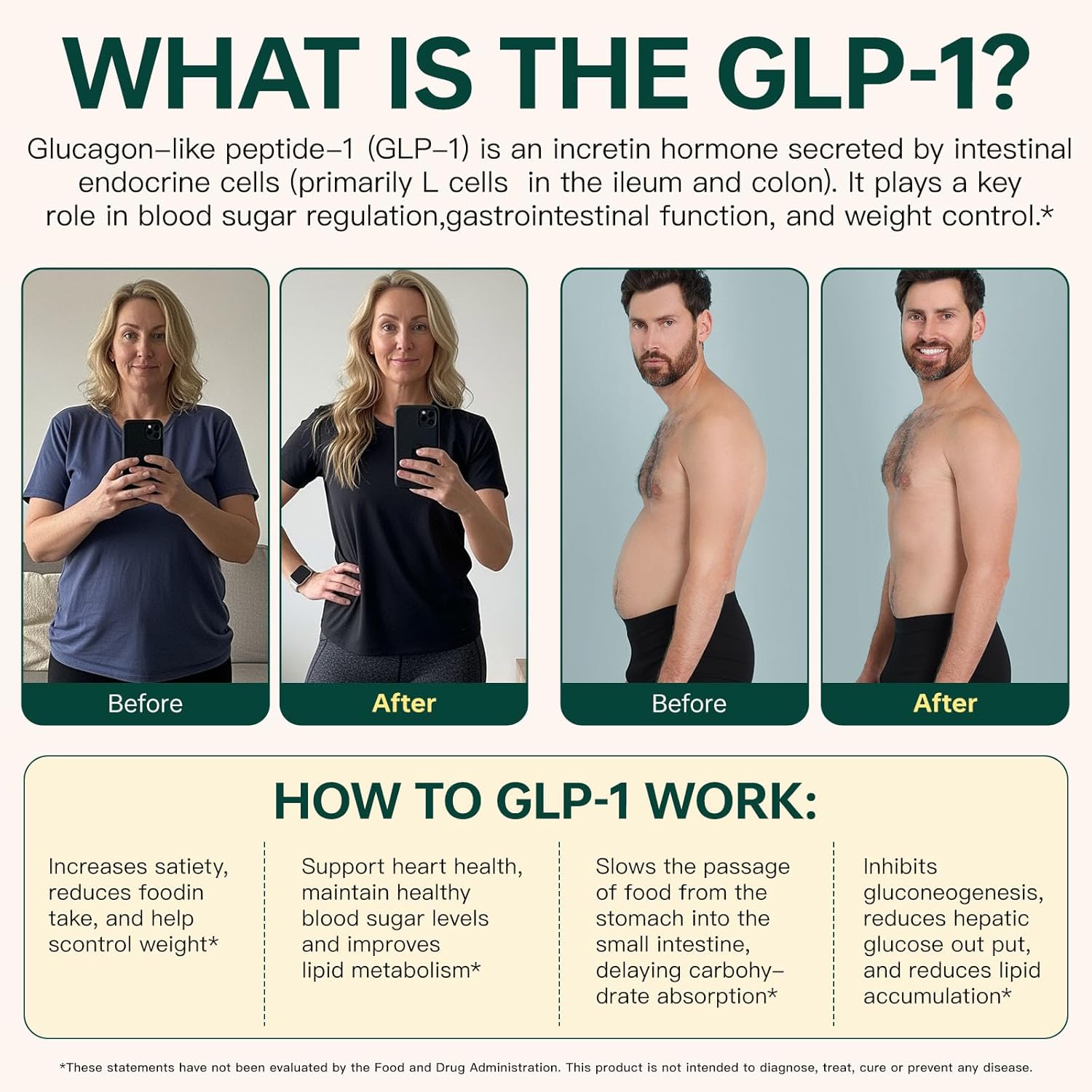 GLP-1 Supplement Support - GLP-1 Support Complex & GLP Activate Natural Formula for Metabolic Balance, Supports a Healthy Lifestyle and Fitness Goals（90）