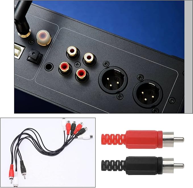 40 piezas de conector RCA macho y hembra para audio y video miniatura 3