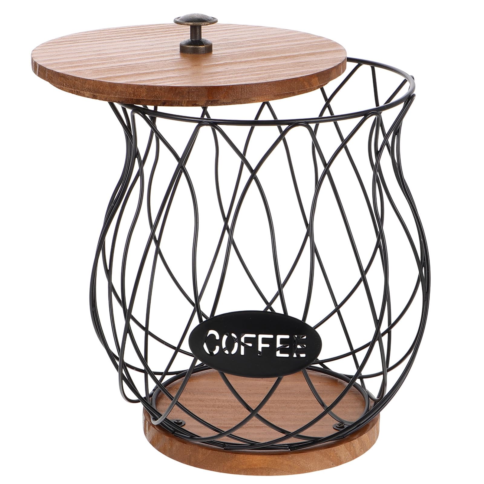 Panier porte-capsules de café en fer noir pour en finir avec le désordre du bureau