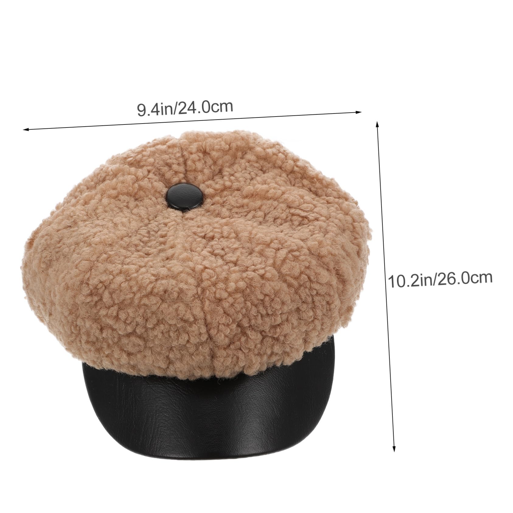 NIYANGLE Women Hat Stylish Octagonal Hat Warm Cashmere Visor Cap Newsboy Cap Comfortable for Girls Fashionable Khaki