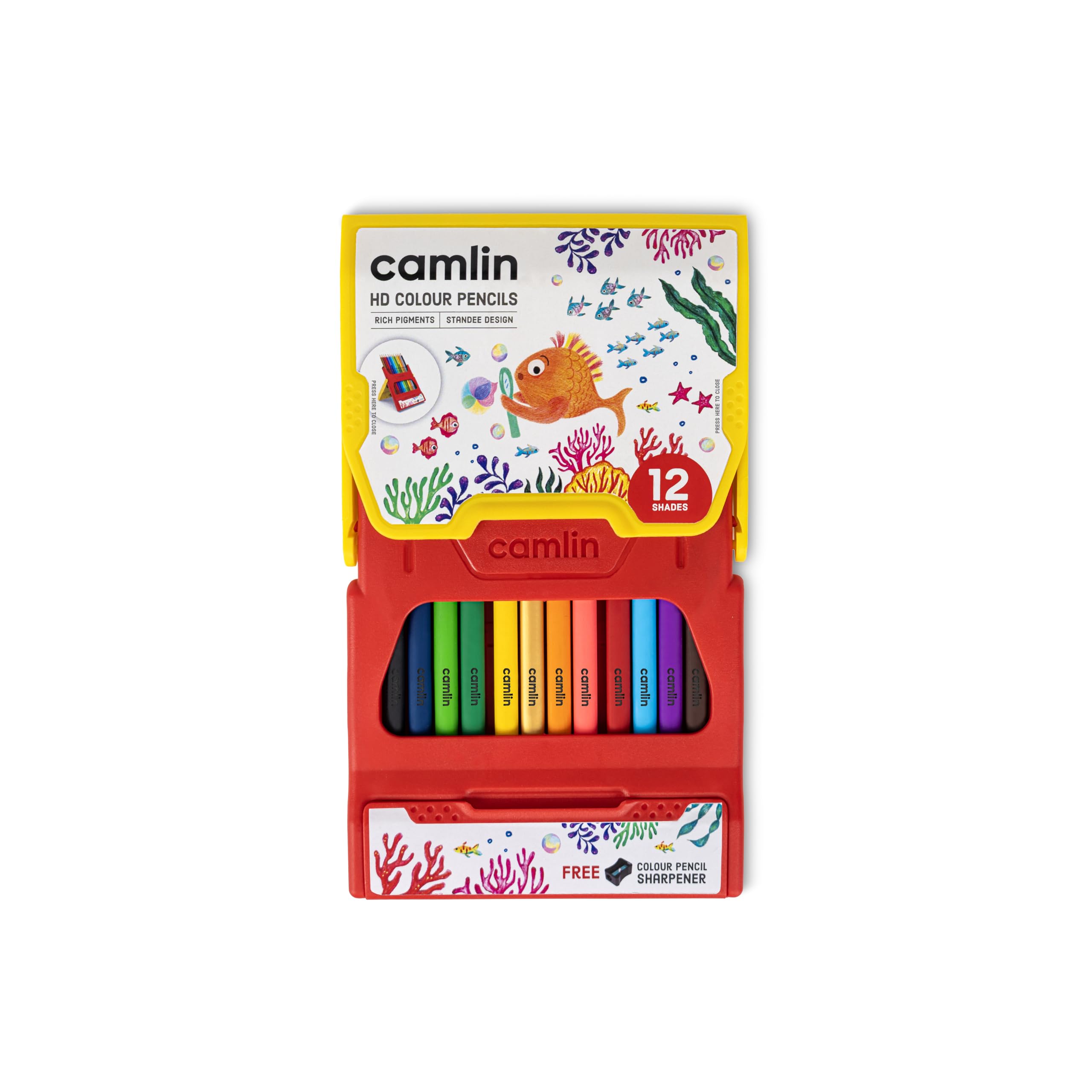 Camlin Triangular Colour Pencils - 12 Shades (Multicolor)-picture-18