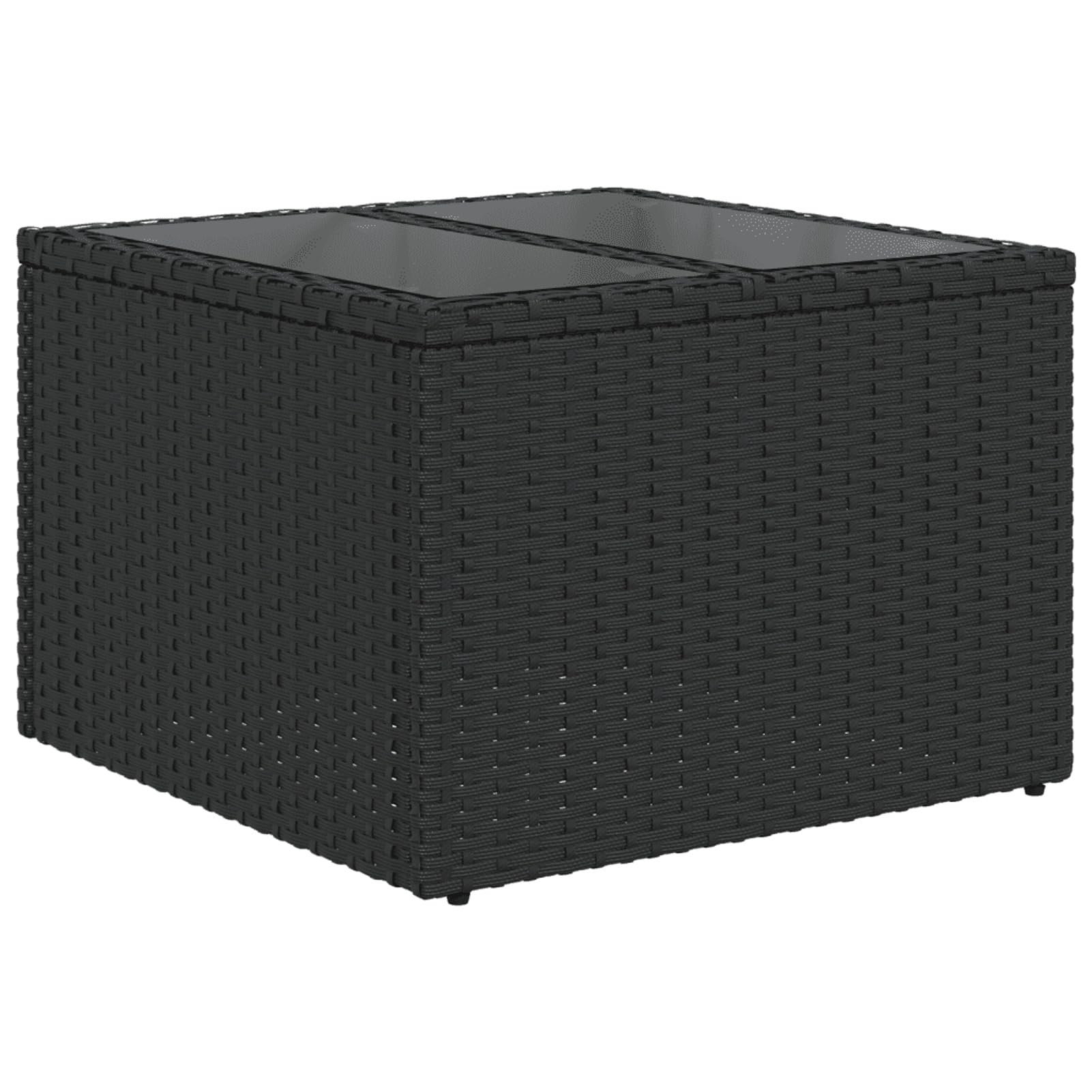 LAPOOH Set da pranzo da giardino 7 pezzi e cuscini in rattan sintetico nero, Set Tavolo e Sedie Giardino, Tavolo e Sedie Terrazza, Mobili da Giardino Esterno, Set di Mobili Da Giardino - 3217396
