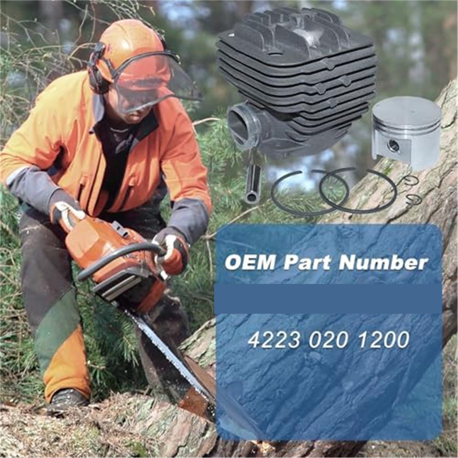 Zestaw filtrów powietrza i paliwa cylindra 49 mm, do piły do ​​cięcia betonu STIHL, TS400 Wymień 4223 020 1200 Zestaw filtrów powietrza do maszyn