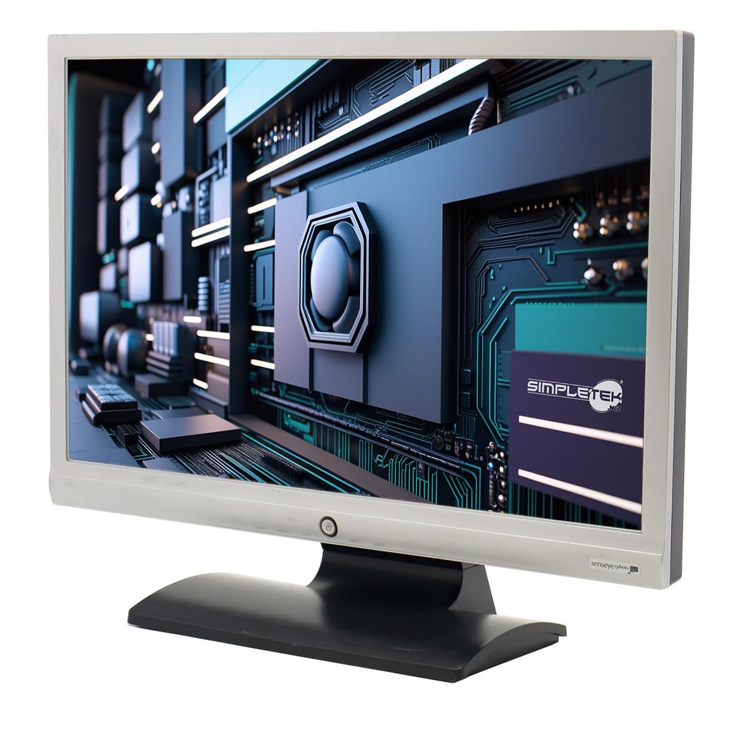 SIMPLETEK - Monitor LCD 19" 16:10 |1440x900, 5 ms, VGA, Montaggio VESA | Ideale per Ufficio, DVR, Postazioni Fisse | Cavo di Alimentazione e VGA Inclusi (Ricondizionato)