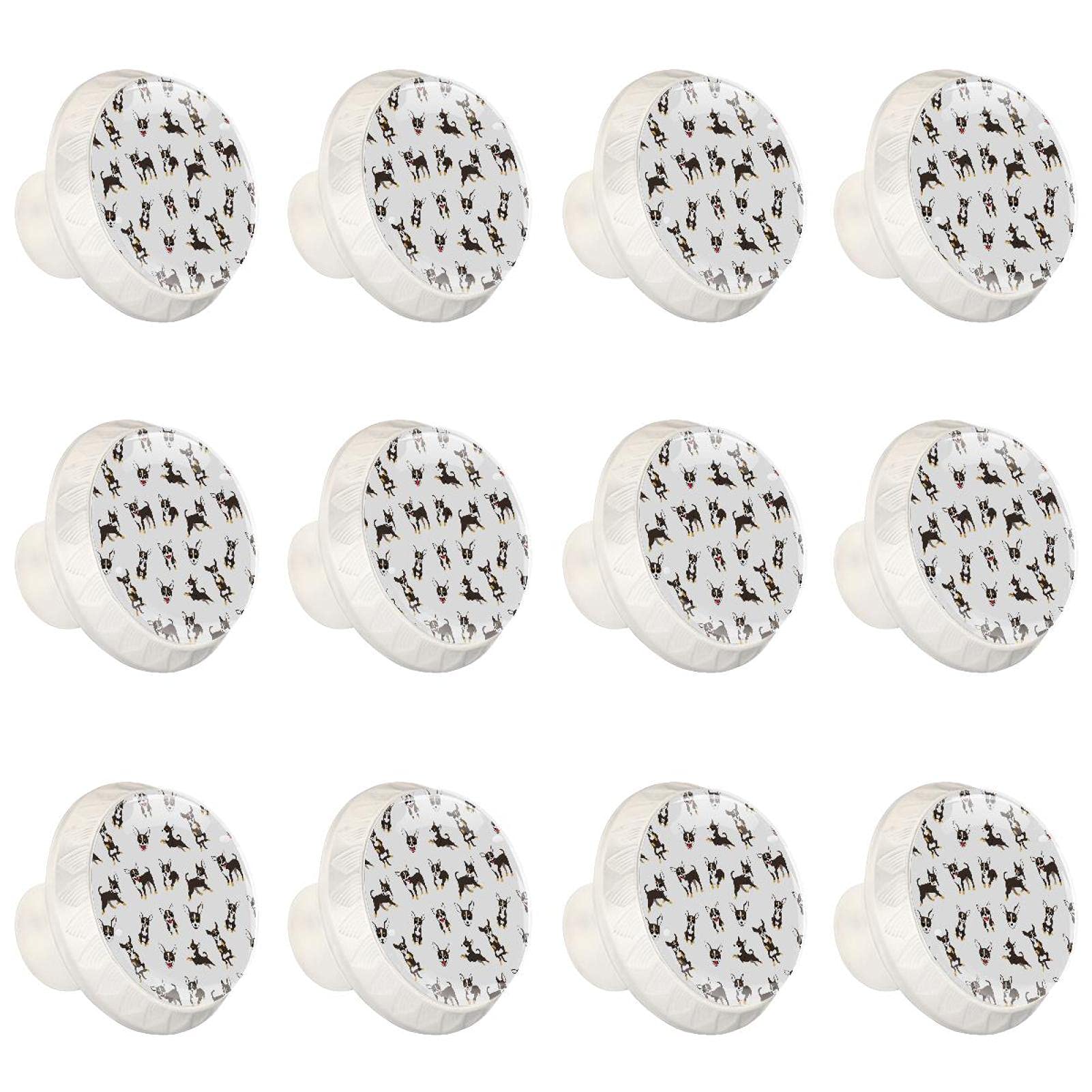 Boutons d'armoire de cuisine ronds et poignées de tiroir 1,37 pouces lot de 12