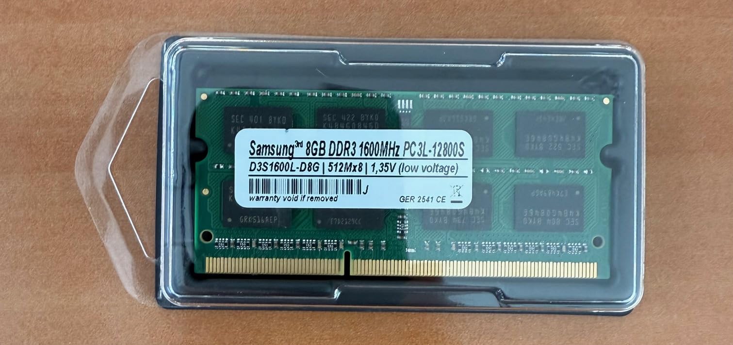 Samsung 3rd 8GB DDR3 1600MHz SO-Dimm PC3L-12800S 2Rx8 1,35V 204pin