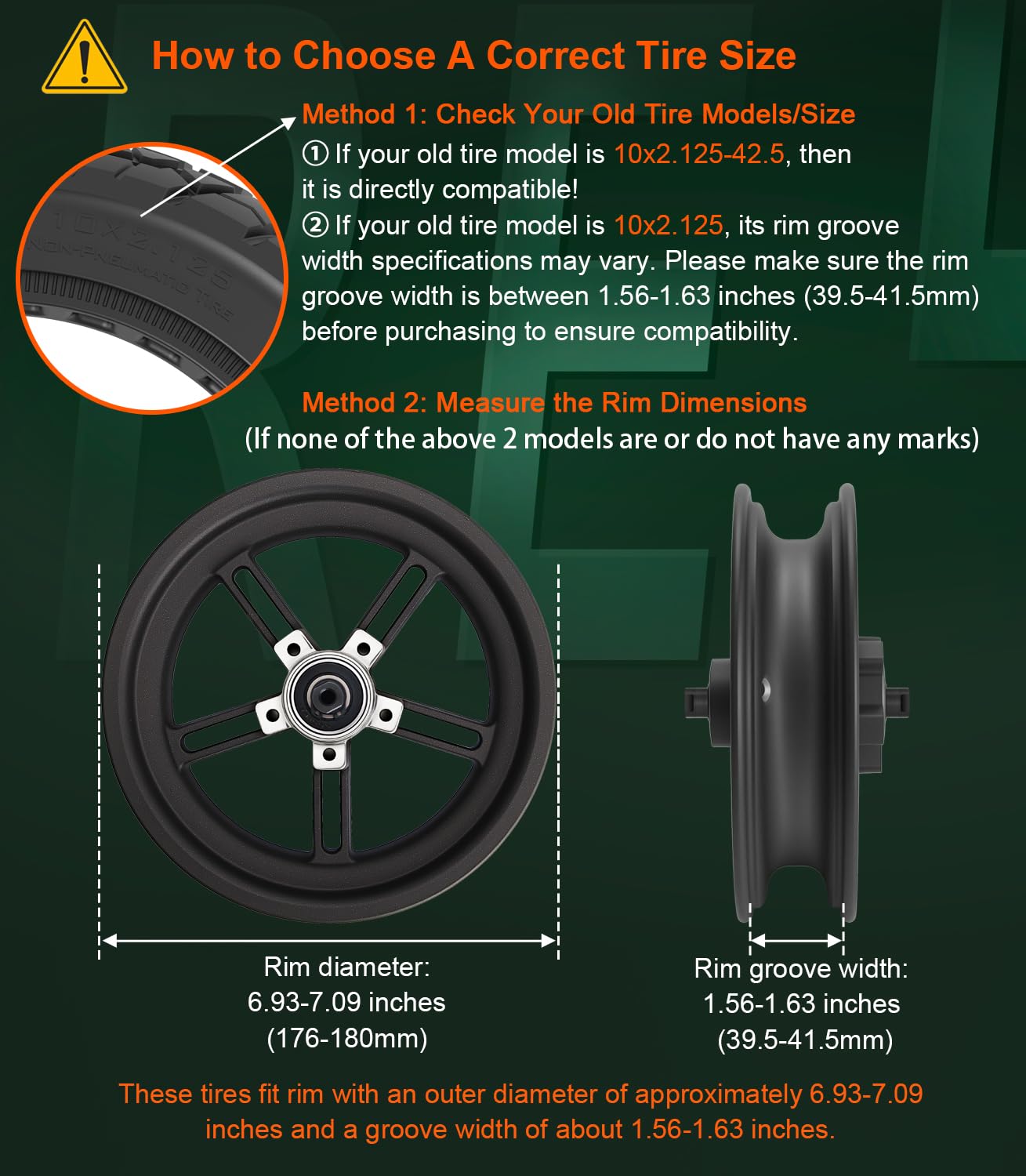 BANGTING 2PCS 10x2.125 E Scooter Reifen für Xiaomi 4 Lite (2nd Gen)