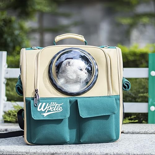 Miniatura 7 de Ergocar Mochila para gatos, mochila para mascotas, mochila de burbujas para transportar gatos, mochila para mascotas con cápsula espacial ventilada,