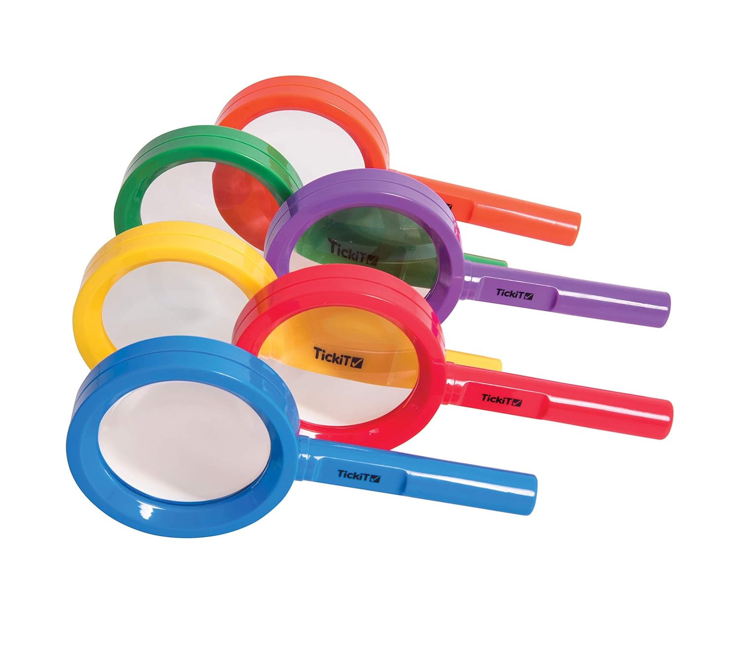 TickiT 61096 Rainbow Magnifiers - Magnifying Lens - Magnifier for Kids - Early Investigation - Explore Natural Environment, Multicolor