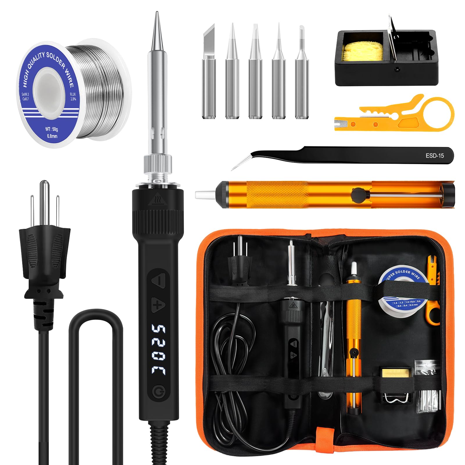 LJPXHHU 120W LED Soldering Iron with fast heating and constant temperature