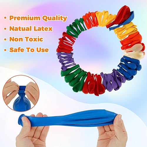 Miniatura 4 de Kit de arco de guirnalda de globos de colores para bricolaje, kit de arco de globos arcoíris con diferentes tamaños de 5, 10, 12, 18 pulgadas,