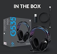 Vista 10 de Logitech G535 Lightspeed - Auriculares inalámbricos para videojuegos, ligeros, con micrófono abatible para silenciar, estéreo, compatibles con PC