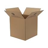 Duck Brand Kraft Corrugated Shipping Boxes, 14" x 14" x 14", Brown, 6-Pack (280349) – view 1