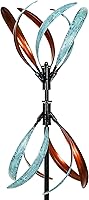 CyanOasis Metal Large Wind Spinner Outdoor - 13" W x 70.5" H Stake for Yard Garden, 360° Smooth Spinning Kinetic Sculpture Gift