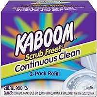 Kaboom Scrub Free Continuous Clean Toilet Refill Tablets, 2 Pouches - Bleach-Based No-Scrub Cleaning Up to 6 Months