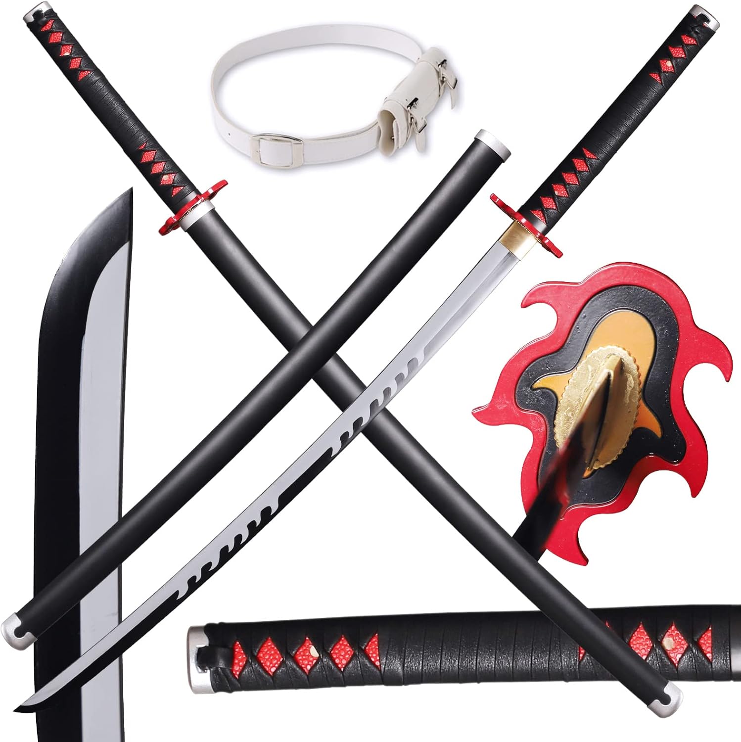 Demon Slayer Sword Sharp Real Metal Handmade Katana,41 inches 1060 high Carbon Steel,Battle Ready Samurai Swords Full Tang