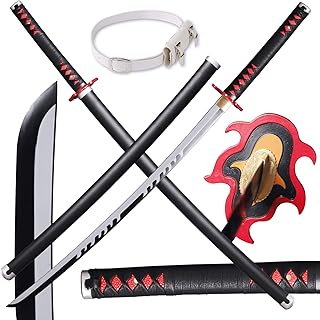 Handmade Katana,Anime Demon Slayer Tanjiro Kagura Sword,Sharp Full Tang Samurai Sword