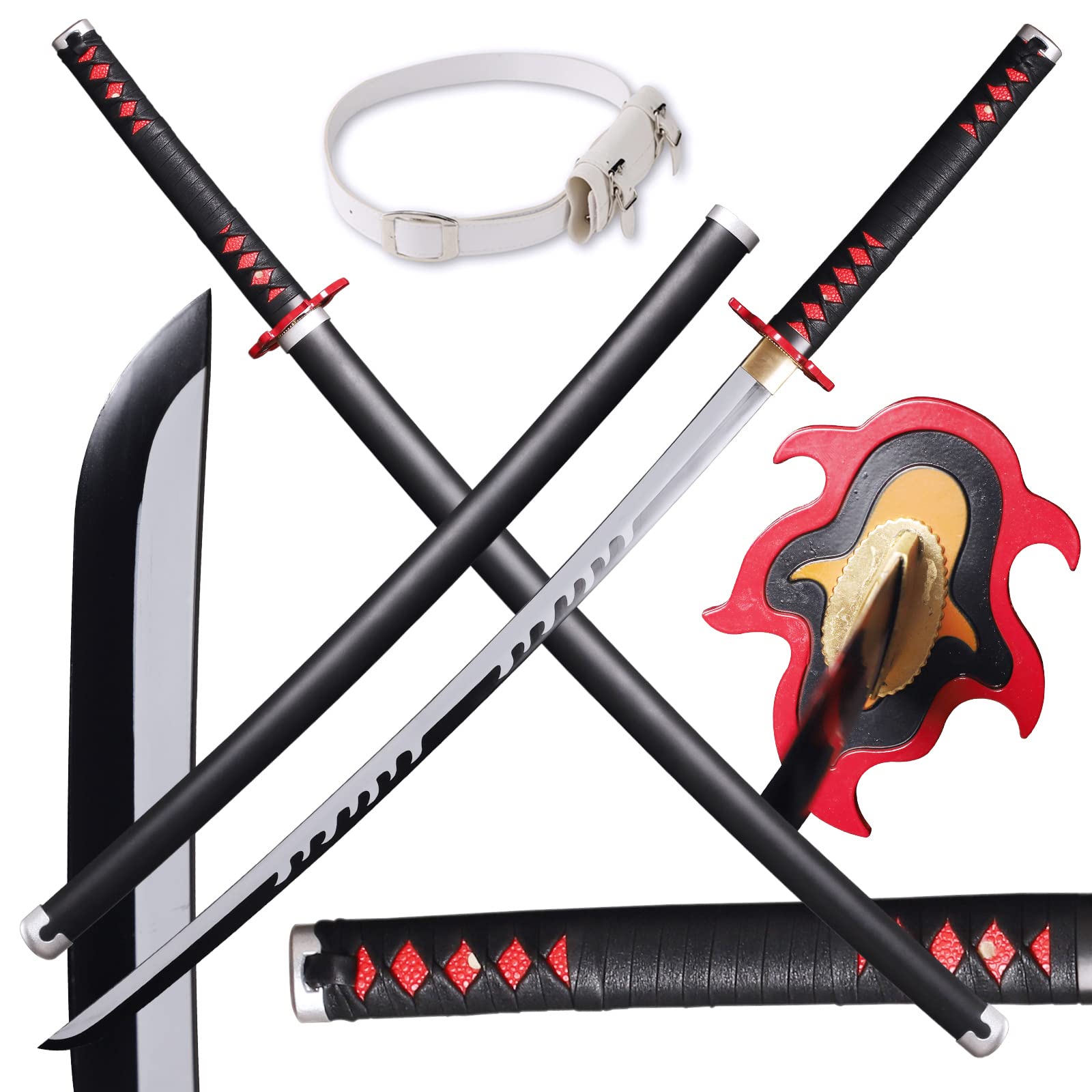 Demon Slayer Sword Sharp Real Metal Handmade Katana,41 inches 1060 high Carbon Steel,Battle Ready Samurai Swords Full Tang
