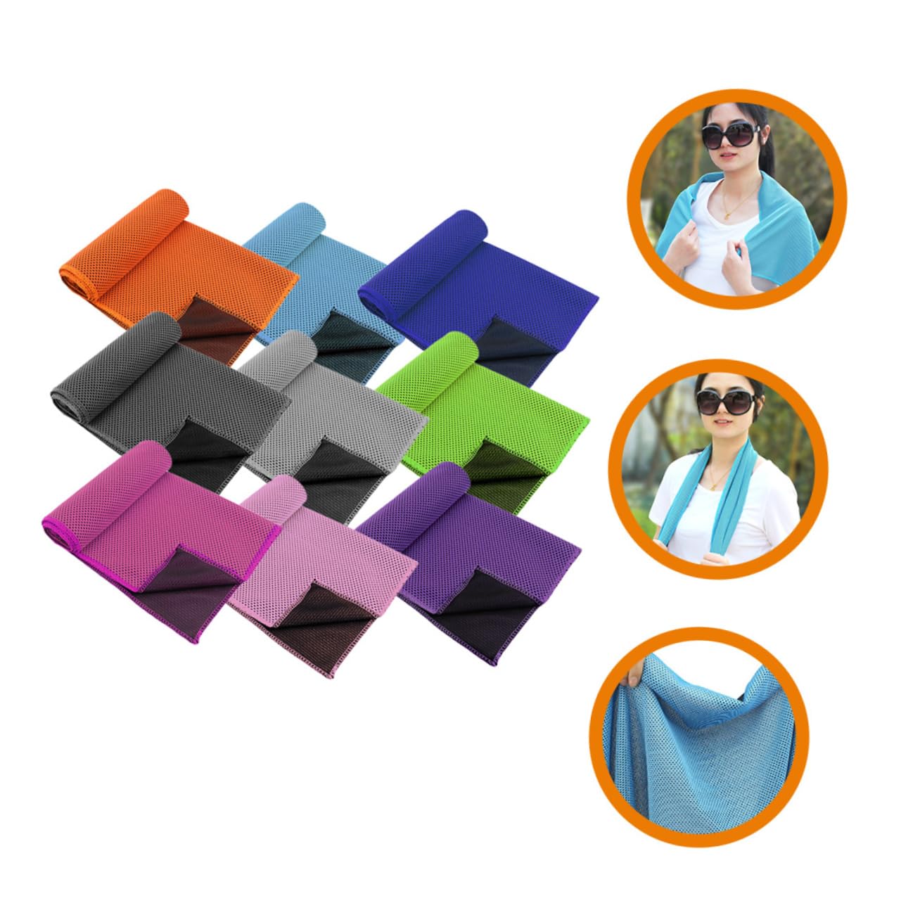 9pezzi Asciugamano Sportivo Ad Asciugatura Rapida Per Palestra Piscina e Assorbente e Resistente Con Custodia Per Allenamento e Quotidiani