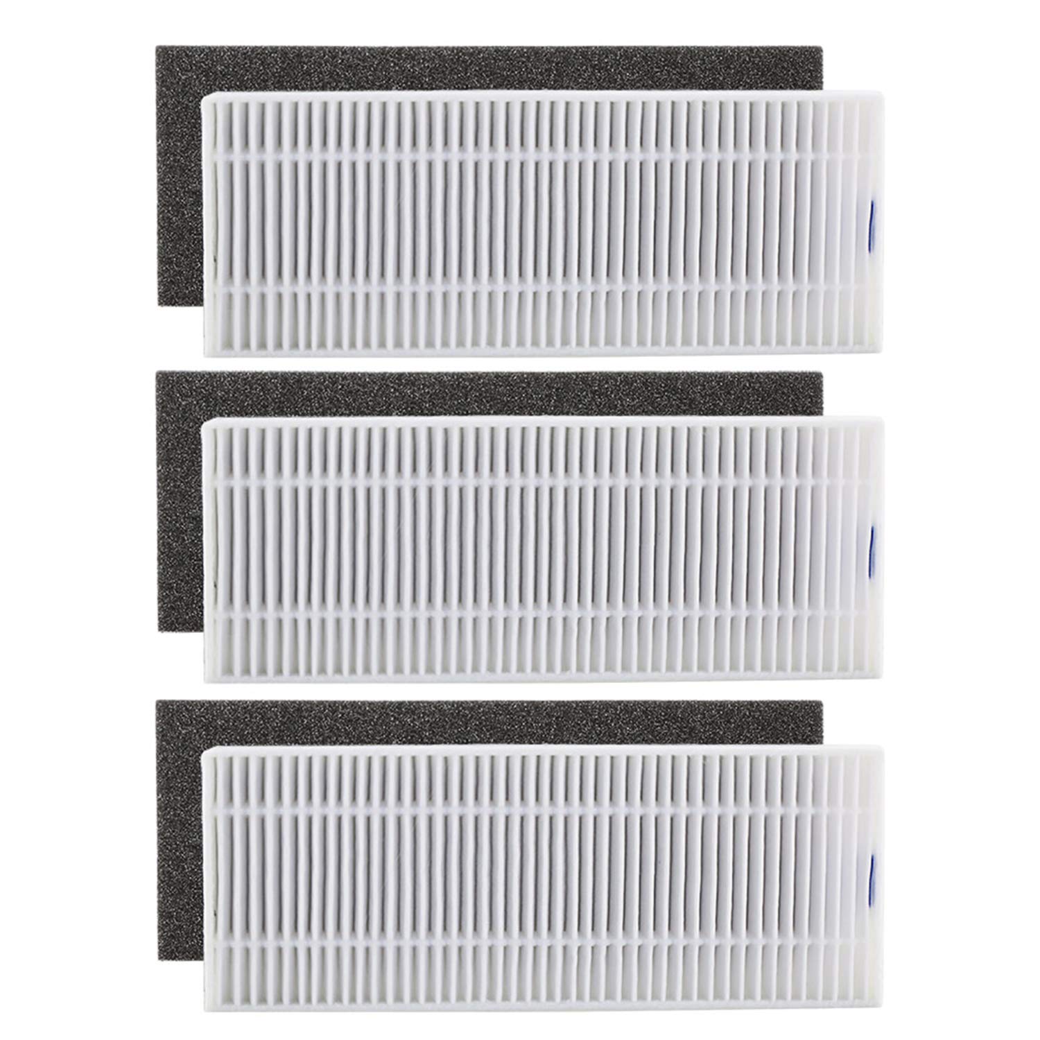 3-Pack Replacement High Efficiency Filter & Sponge Filter Kit Compabile with ISWEEP X5/X3 ROMTOS X5 Robot Vacuum Cleaner