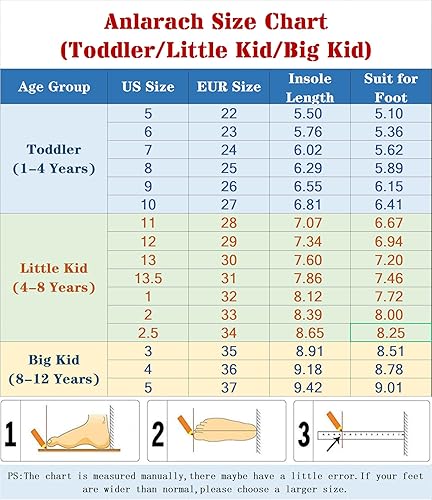 Miniatura 4 de Anlarach - Zapatos deportivos para niños y niñas, para correr, con amortiguación de aire, para niños pequeños, niños grandes