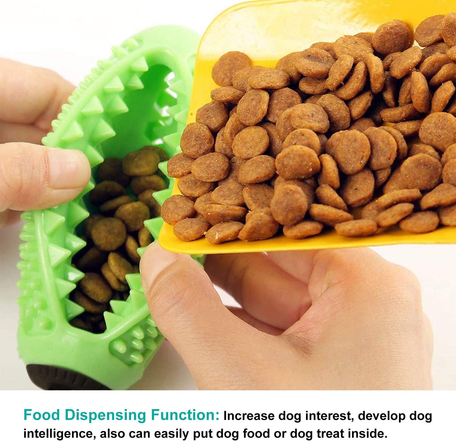 Guardians Dog Chew Toy with Suction Cup for Aggressive Chewers, Puppy Training Treats Food Dispensing Toothbrush Pet Teeth Cleaning Rope Toys for Small Medium Dogs(Green) image 4