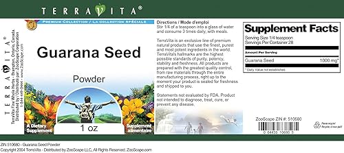 Miniatura 4 de Polvo de semilla de guaraná (1 oz, ZIN 510680)