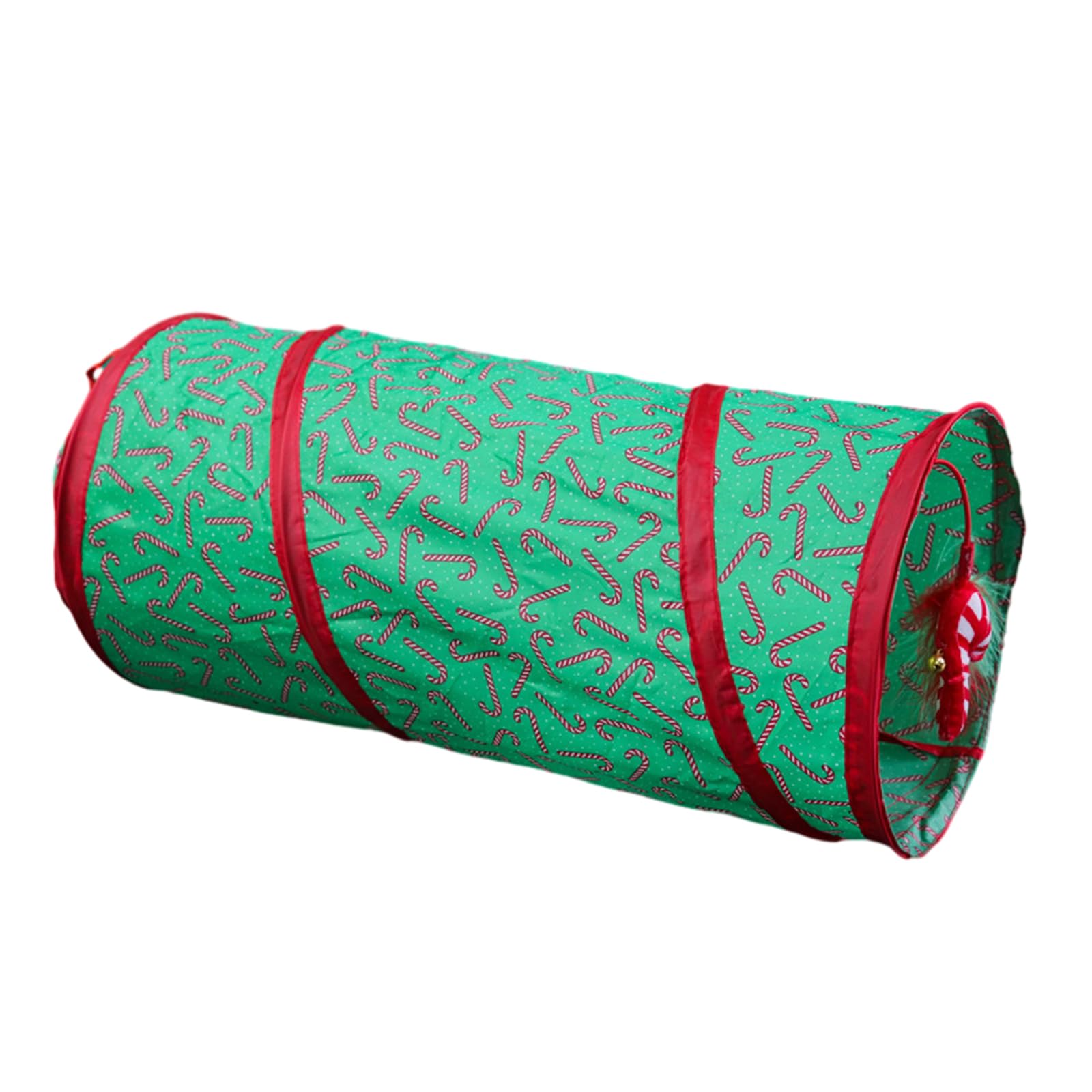 Jojobasec Cat Tunnel Christmas Tree Toy for Indoor Cats - Spring Hide-and-Seek Game