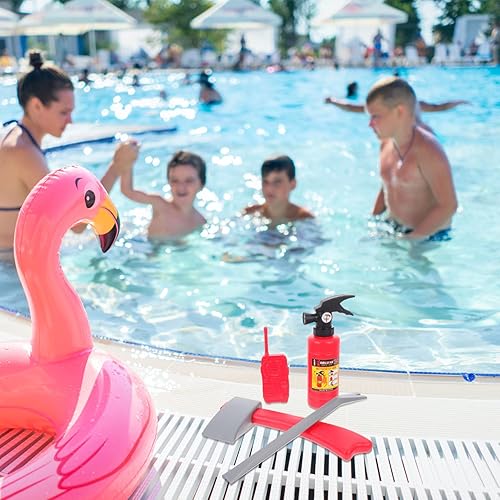 Miniatura 8 de Toyvian Extintor de incendios, juguete de chorro de agua, disfraz de bombero, juguetes para niños, bombero, juego de juegos de simulación, para