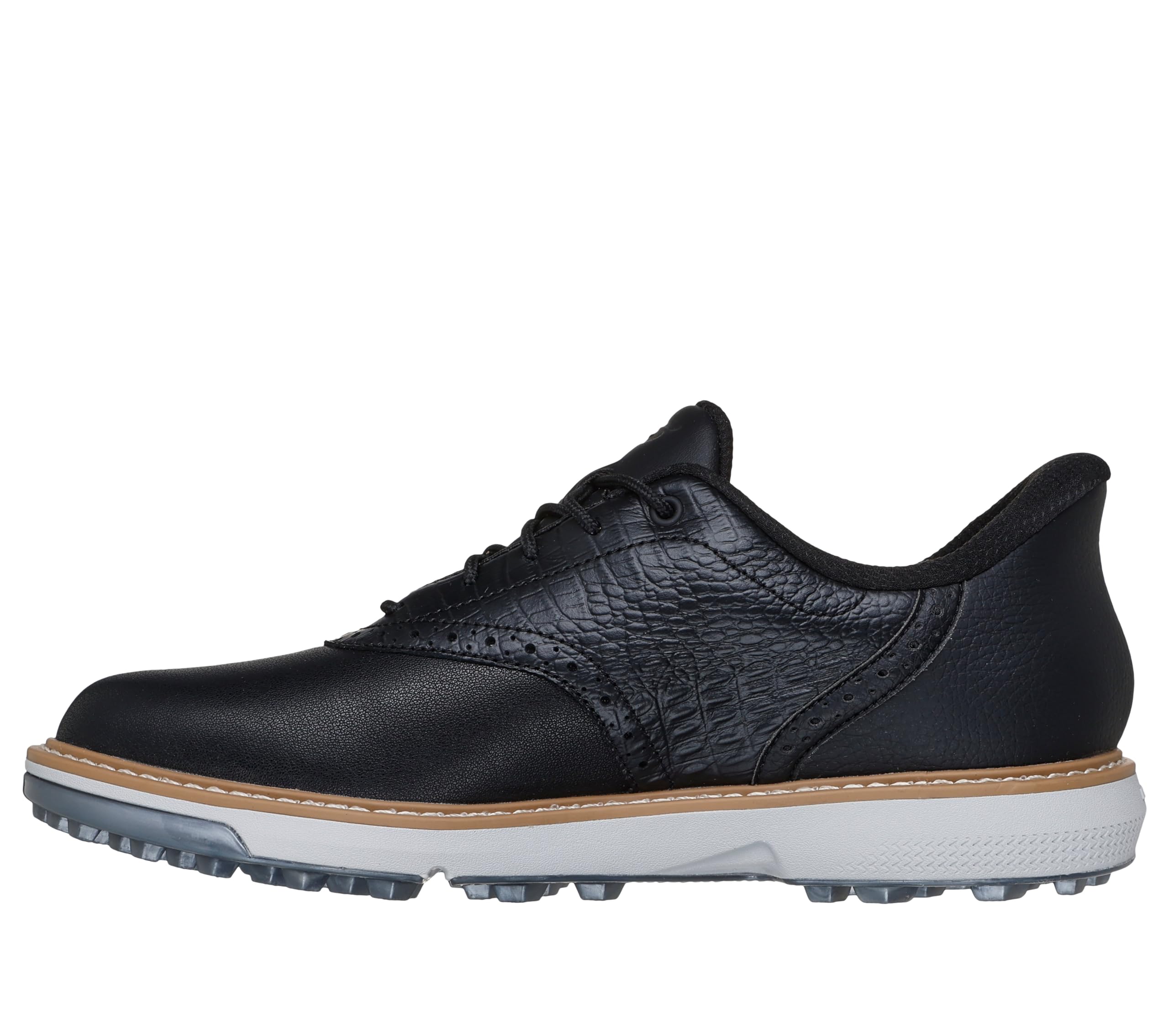 Skechers Golf Women's Prestige Spikeless Slip-in Arch Fit Golf Shoe Sneaker, Black/Gold, 6