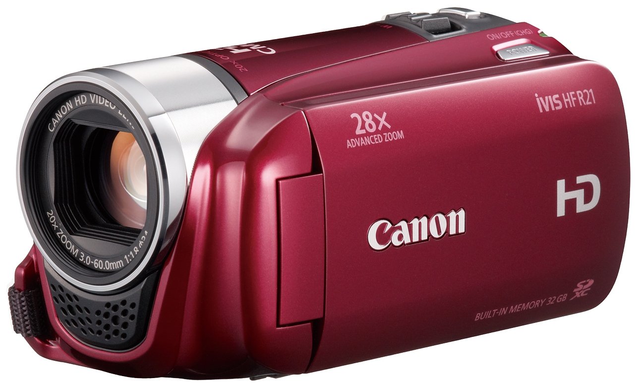 Amazon | Canon デジタルビデオカメラ iVIS HF R21 レッド IVISHFR21RD 