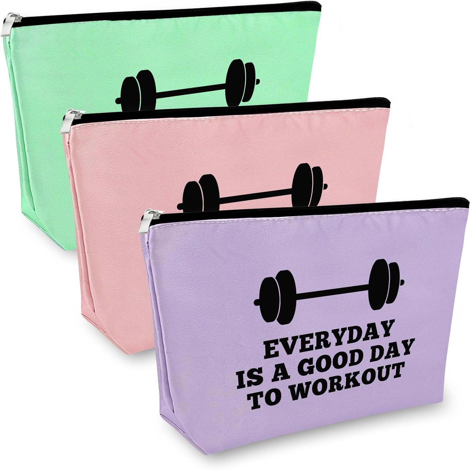 Weightlifting Fitness 3PCS Travel Cosmetic Pouch –...